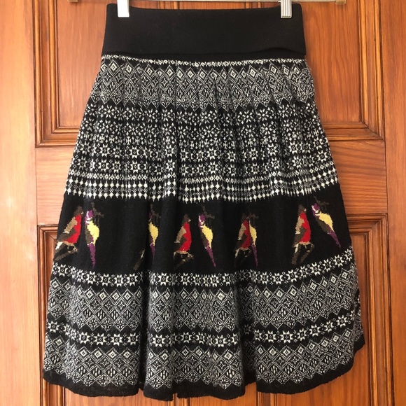 Anthropologie Dresses & Skirts - 🎉HP🎉 Anthro Bird Fairisle Sweater Skirt by Moth